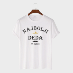 MAFIMI Muška majica Najbolji deda, Bela