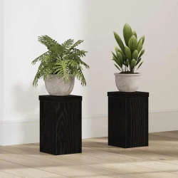 Stalak za biljke 2 pcs Crni hrast 10 x 10 x 18 cm