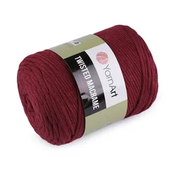 Pletena preja Twisted Macrame 500 g - (781) garnet