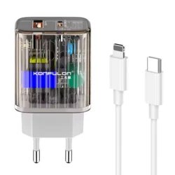Kucni punjac KONFULON Joko C86Q PD 22.5W/ USB 3.0 22.5w sa kablom Type-C na iPhone Lightning beli 1m
