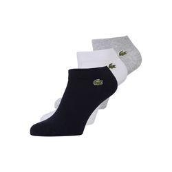 Čarape za tenis Lacoste SPORT Low-Cut Cotton Socks 3P - grey chine/navy blue/white