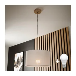 Brilagi - LED luster na sajli ANTHONY 1xE27/60W/230V hrast/bela