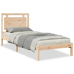 Vidaxl Daljši posteljni okvir brez vzmetnice 100x210 cm trden les