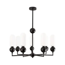 MAXLIGHT P0632 - Luster na šipki NOVA 7xG9/7W/230V prečnik 70 cm crni