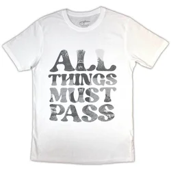 George Harrison All Things Must Pass Text Infill White L Majica