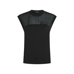 Karl Lagerfeld Majica  Signature  črna