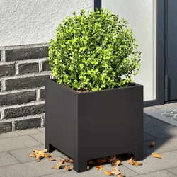 Vrtne sadilice 2 kom crne 30x30x30 cm čelične