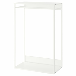 PLATSA Otvoreno odlaganje odeće, bela, 80x40x120 cm