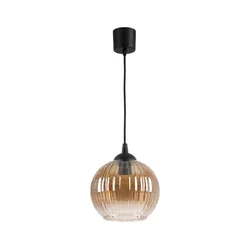 Brilagi - LED luster na lanku R GLASS 1xE27/60W/230V prečnik 18 cm crna/dimljeno-braon