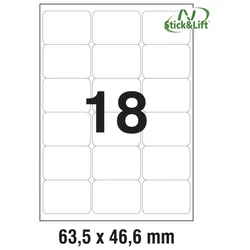 ETIKETE ILK  63,5X46,6MM ODLJEPLJIVE PK25L ZWECKFORM L6025REV-25