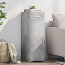 Komoda siva boja betona 30x42,5x93 cm od konstruiranog drva