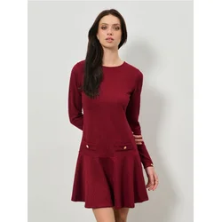 Sinsay - Mini haljina na zvono - burgundy