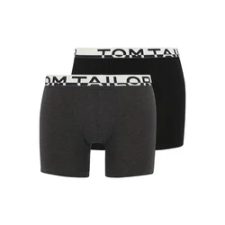 TOM TAILOR Boksarice temno siva/črna/bela