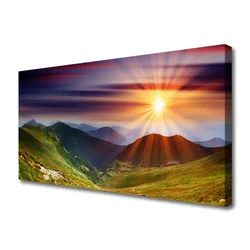 tulup.si Slika na platnu Sunset mountain landscape 125x50 cm