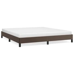 Vidaxl Posteljni okvir rjav 180x200 cm umetno usnje