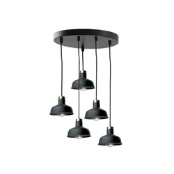 Luster na sajli HEBE 5xE27/60W/230V crni