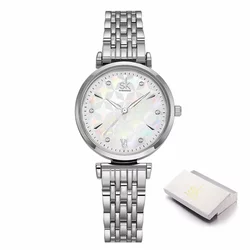 Ženska ročna ura SK Shengke Pearl Silver