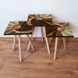 Hanah Home Set klub stočića 3Shp194, 3 komada, Crna