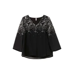 SHEEGO Bluza črna/bela