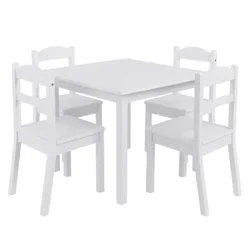 Kinder home dečiji sto sa 4 stolice drveni set za igru i učenje, beli ( TF-6645-V )