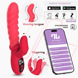 InToYou App Series Tingly Waving & Finger Vibrator with App Red