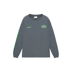 Pull&Bear Majica TOYOTA temno siva/zelena/bela