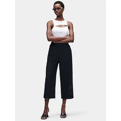 Karl Lagerfeld Ženske pantalone 221W1003-999, Crne