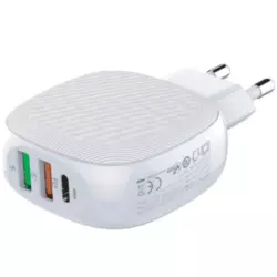 MOYE VOLTAIC USB POLNILNI ADAPTER PD TYPE-C QC 3.0 220V 28.5W BELE BARVE