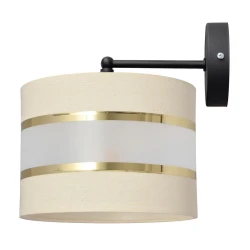 Zidna lampa HELEN 1xE27/15W/230V krem/crna/zlatna