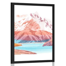 Plakat čudovita gorska pokrajina - 60x90 no frame