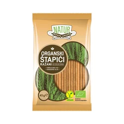 Organski štapići od celog zrna raži 45g, Natur