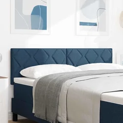 Vidaxl Vzglavje Modra 144 cm blago