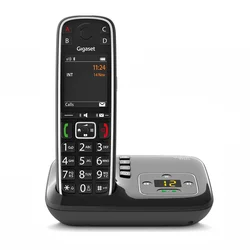 Gigaset E720A analogni/DECT telefon, črn