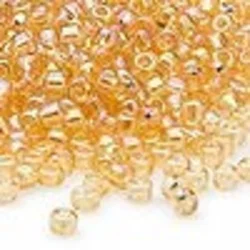 Kašaste perle (seed beads) 4 mm providna AB bež