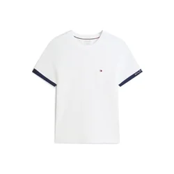 TOMMY HILFIGER Majica mornarska/češnjevo rdeča/bela