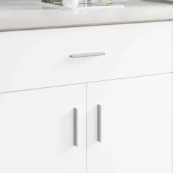 Drška Jednobojno 2 pcs Srebrno 105.7 x 7.4 x 15.5 mm Aluminij