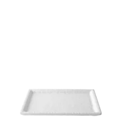 Bela velika pladenj 24,4 x 17,5 cm — Elements Melamin (Flow) - 593174