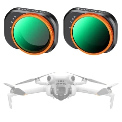 K&F Concept Variable ND Lens Filter Kits For DJI Mini 4 Pro 2 Pack ND2-32 (1-5 Stops)+ND32-512