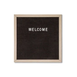 neonart Oglasna tabla 30x30cm, s črkami – lesena, svetlo rjava