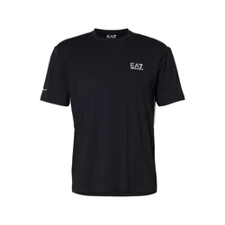EA7 Emporio Armani Majica črna / bela