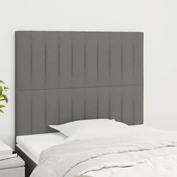 Uzglavlje tamno sivo 100x5x118/128 cm tkanina