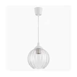 Brilagi - LED luster na sajli RETRO GLASS 1xE27/60W/230V prečnik 18 cm bela/prozirna