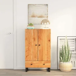 Visoka komoda s ladicom 60x33x100 cm od drva bagrema i željeza