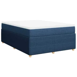 vidaXL vidaXL Box spring postelja z vzmetnico modra 140x190 cm blago, (21308679)