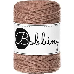 Bobbiny 3PLY Macramé Rope 1,5 mm 100 m Mocha Mossa Vrvica