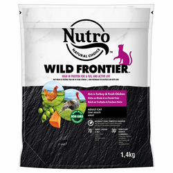 20% popusta! 1,4 / 4 kg Nutro hrana za mačke - Wild Frontier Adult puretina i piletina (4 kg)