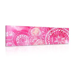Slika Mandala v rožnatem akvarelu - 120x40