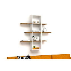 HANAH HOME Zidna polica Ardo Walnut White