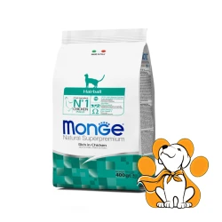 Monge Natural Superpremium Hairball, Chicken 400g, Hrana Za Mačke Sa Piletinom
