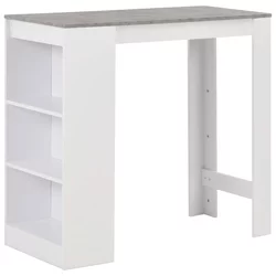 Den Barska miza s polico 110x50x103 cm bela